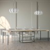 Table console en bois design extensible avec rallonges 90x40-290cm Camelia Nature Promotion
