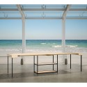Table console en bois design extensible avec rallonges 90x40-290cm Camelia Nature Catalogue