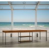 Table console extensible avec rallonges en bois couleur noyer 90x40-300cm Plano Premium Noix Réductions