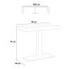 Table console grise avec rallonges extensible 90x40-300cm Capital Concrete Catalogue