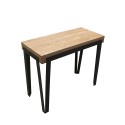 Console en bois avec table d'extérieur extensible 90x40-190cm Dalia Small Nature Remises