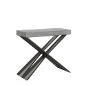 Console extensible 90x40-196cm table salon grise Diago Small Concrete Offre