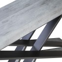 Console extensible 90x40-196cm table salon grise Diago Small Concrete Remises