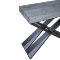 Console extensible 90x40-196cm table salon grise Diago Small Concrete Réductions