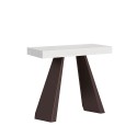Table console moderne extensible blanc 90x40-196cm Diamante Small Offre