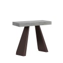 Table console grise extensible 90x40-196cm Diamante Small Premium Concrete Offre