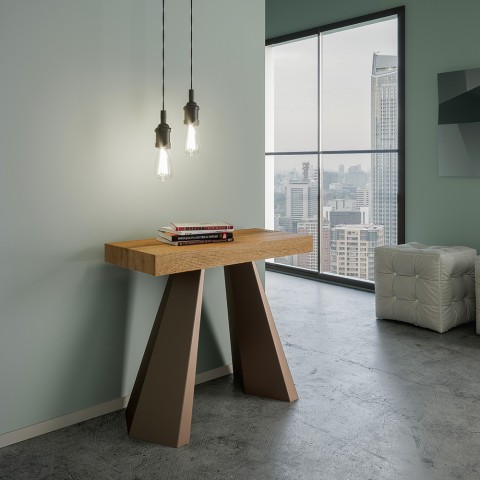 Table console extensible en bois 90x40-300 cm Diamante Premium Oak Promotion