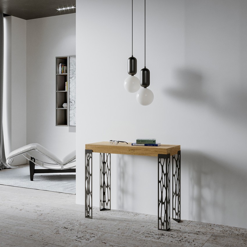 Table extensible moderne Firenze 90x60 en bois pour cuisine et salle à  manger - MobilClick