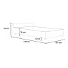 Lit double conteneur gris 160x190cm Nuamo Concrete Choix