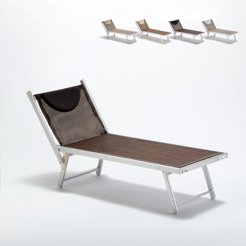 Chaise longue bain de soleil lit de plage transat Santorini Sun Limited Edition