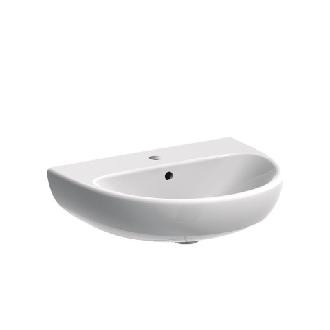 Lavabo suspendu 65 cm en céramique de salle de bain 1 et 3 trous Geberit Selnova Promotion