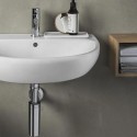 Lavabo suspendu 65 cm en céramique de salle de bain 1 et 3 trous Geberit Selnova Vente