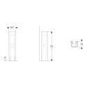 Colonne pour lavabo suspendu h72cm design moderne salle de bain Geberit Selnova Vente