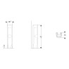 Colonne pour lavabo suspendu h72cm design moderne salle de bain Geberit Selnova Vente