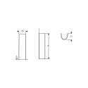 Colonne h71cm pour lavabo suspendu salle de bain design moderne Geberit Selnova Vente