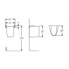 Colonne pour lave-mains moderne lavabo suspendu Geberit Selnova Vente