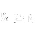 WC suspendu sans bride Rimfree Geberit Selnova pour salle de bain avec évacuation murale Offre