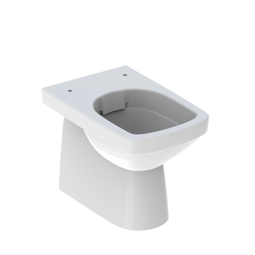 WC toilette au sol, évacuation verticale horizontale, sanitaire Rimfree Geberit Selnova Promotion