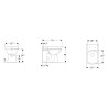 WC toilette au sol, évacuation verticale horizontale, sanitaire Rimfree Geberit Selnova Remises