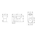 WC à poser avec réservoir externe et évacuation horizontale Geberit Selnova sanitaires Vente