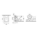 Cuvette suspendue en céramique à évacuation murale S20 VitrA pour salle de bain Remises
