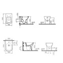 Bidet au sol filomuro en céramique salle de bain moderne sanitaires S20 VitrA Offre
