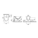 Bidet moderne suspendu en céramique pour salle de bain Normus Arkitekt VitrA Offre