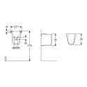 Colonne suspendue pour lavabo de salle de bains moderne Geberit Colibrì Vente