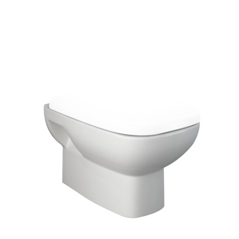 Cuvette WC en céramique suspendue à évacuation murale sanitaires salle de bain River Promotion