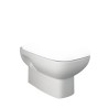 Cuvette WC en céramique suspendue à évacuation murale sanitaires salle de bain River Promotion