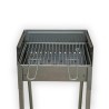 Barbecue portatif cuisson au charbon de bois en fer avec grille 40×30 Vesuvio Remises