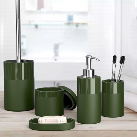 Ensemble d'accessoires de salle de bain distributeur de savon porte-brosse à dents porte-brosse de toilette Olivia Promotion