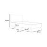 Lit simple avec rangement 90x200 chambre enfants design Sunny S1 