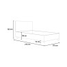 Lit simple avec rangement 100x200 sommier chambre Sunny S2 