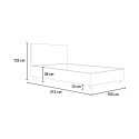 Lit double avec rangement 140x200 moderne Agueda F 