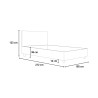 Lit double avec rangement 140x200 moderne Agueda F 