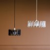 Plafonnier suspendu de salon LED avec abat-jour en corde Macaron D30 
