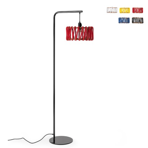 Lampadaire sur pied lampadaire plancher LED abat-jour design tissu corde Macaron DF30 Promotion