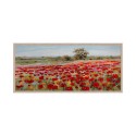 Tableau Moderne peinture champ de coquelicots rouges Toile peinte à la main cadre 65 × 150 cm W634 Remises