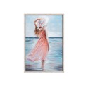 Tableau moderne relief femme plage peinte à la main sur toile cadre 60 × 90 cm W714 Remises