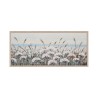 Tableau moderne champ de fleurs peint à la main sur toile avec cadre 65 × 150 cm W717 Remises