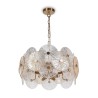Suspension plafond moderne métal doré disques verre Aster Maytoni Vente