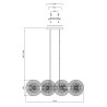 Suspension métal doré disques verre Aster Maytoni Remises