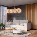 Suspension métal doré disques verre Aster Maytoni Promotion