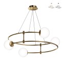 Suspension moderne 4 lumières sphères mates Balance Maytoni Vente