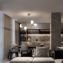 Suspension moderne 4 lumières sphères mates Balance Maytoni Remises
