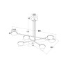 Suspension design moderne 6 lumières LED réglables au plafond Fad Maytoni Réductions