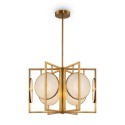 Suspension salon 6 lumières en métal doré Marbre Maytoni Vente