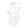 Suspension LED noire 3 anneaux réglables Rim Maytoni Remises
