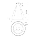 Plafonnier noir moderne réglable 2 anneaux LED Rim Maytoni Réductions